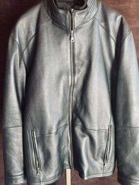 Jos. A. Bank Leather Jacket in Black tone Size L